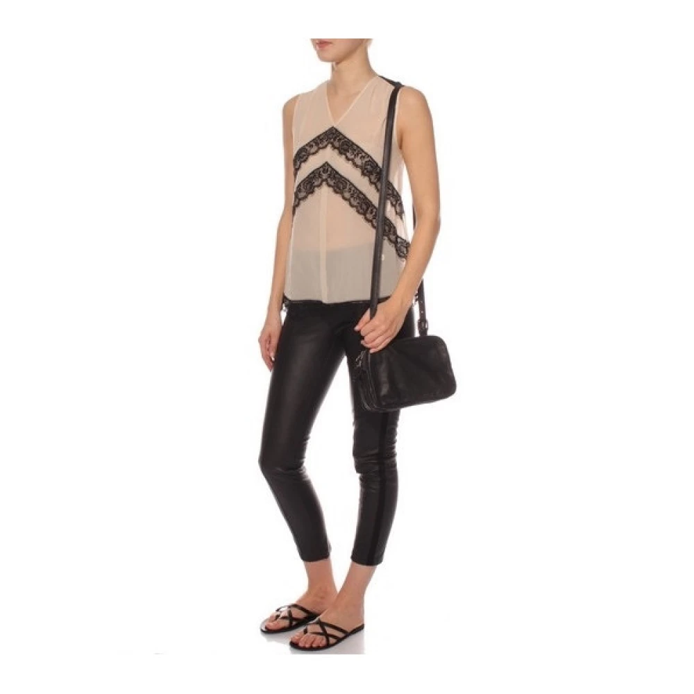Twinset Mouwloze kanten top Beige Dames