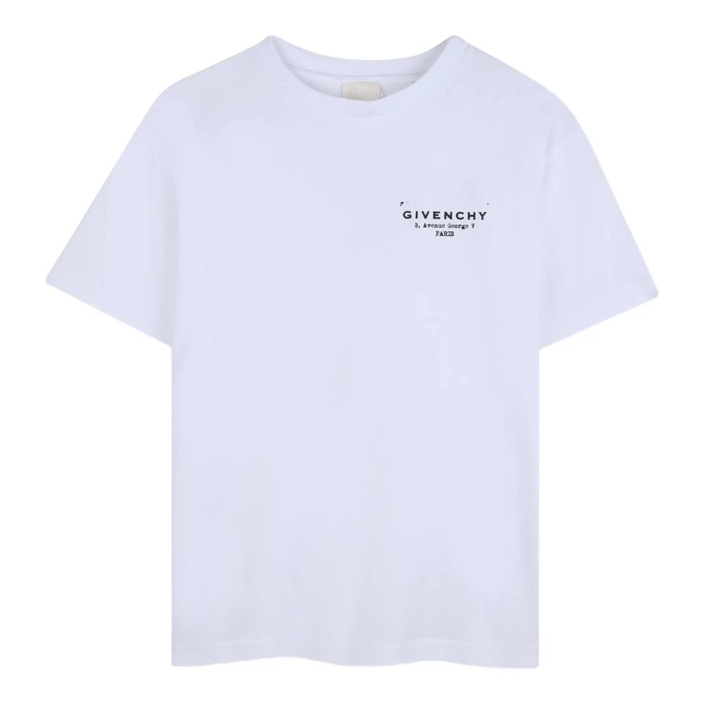 Givenchy Boys White Kids Short Sleeve T-Shirts, 8 Y, Crew Neck T-Shirt