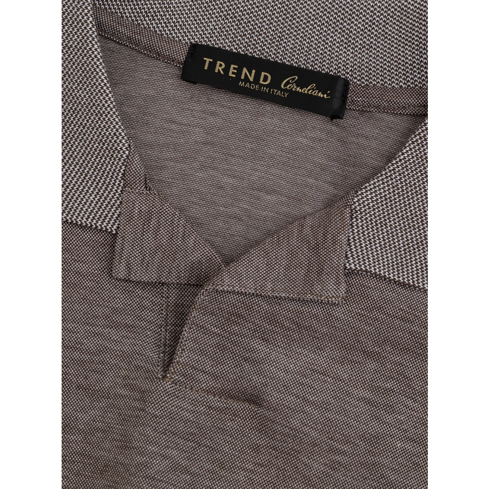 Corneliani Polo met kraagdetail Brown Heren