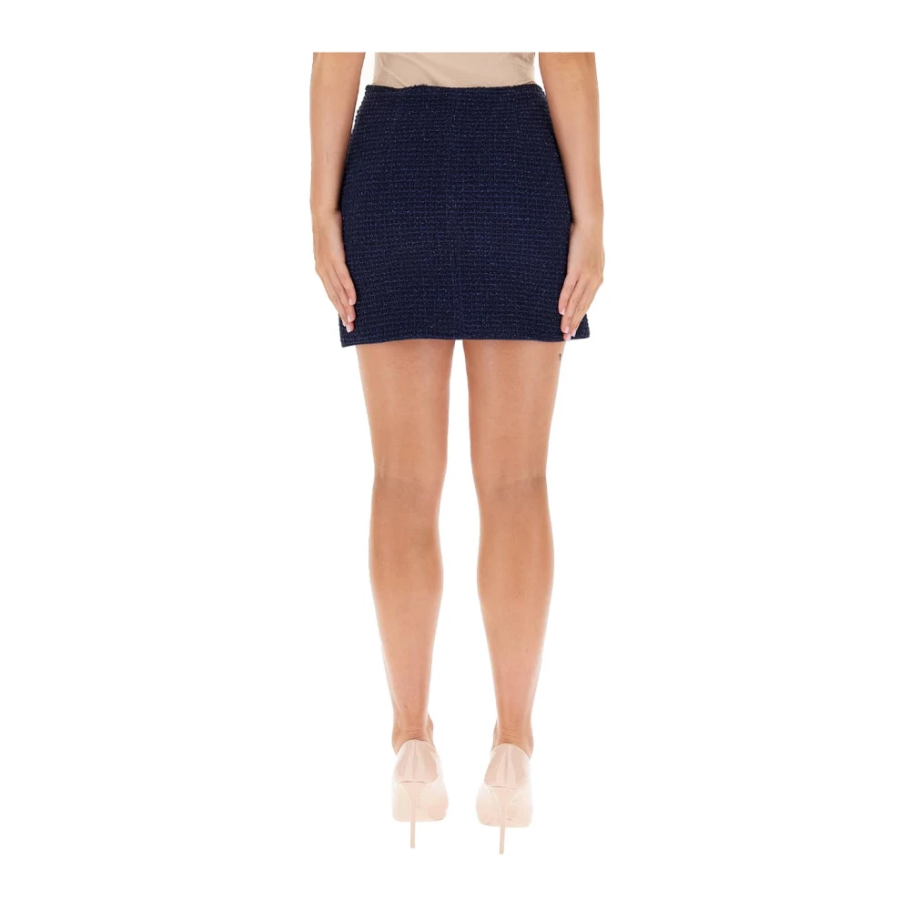Pennyblack Tweed Rok met Lurex Garen Blue Dames