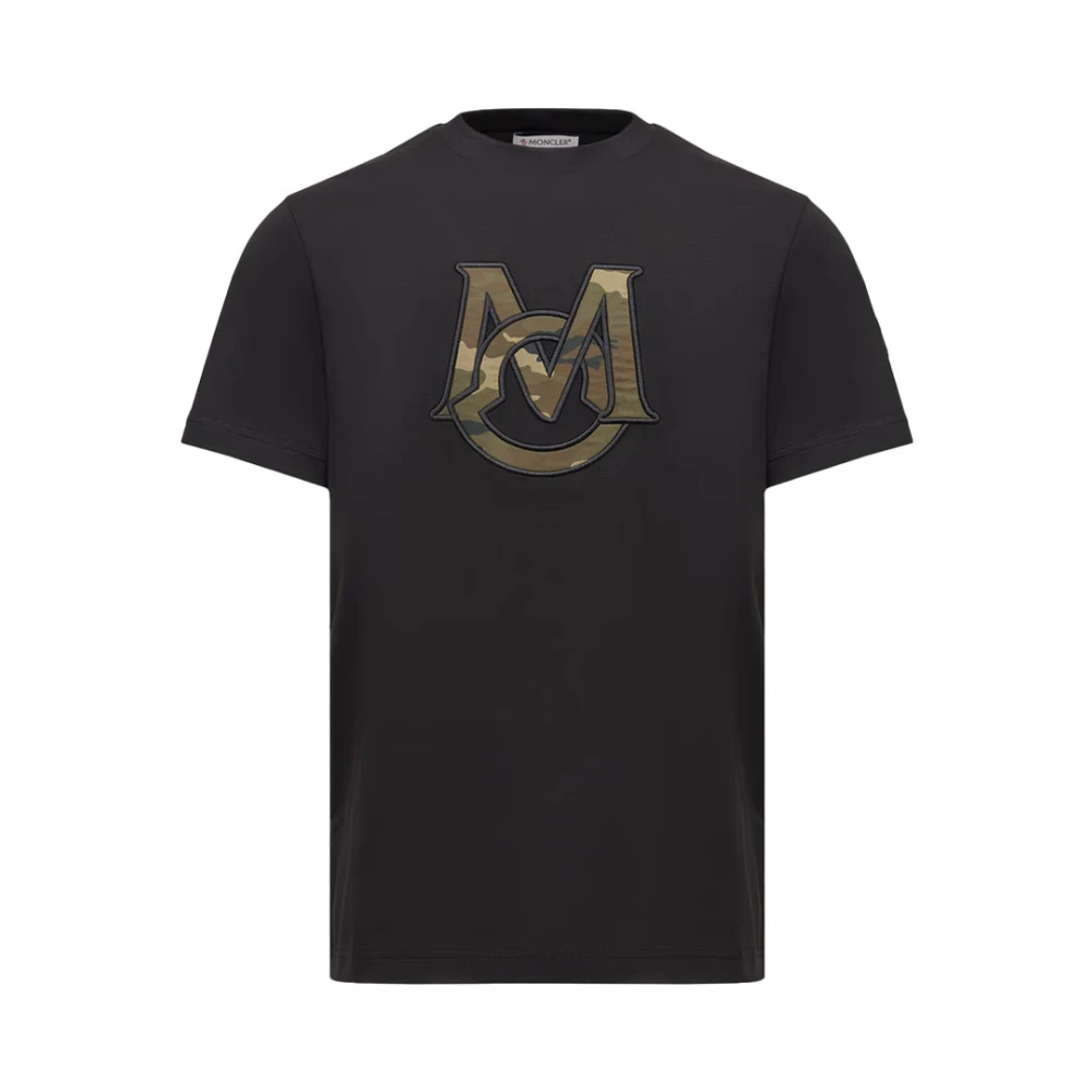 Moncler - Tops > T-Shirts - Black - Moncler - Modalova