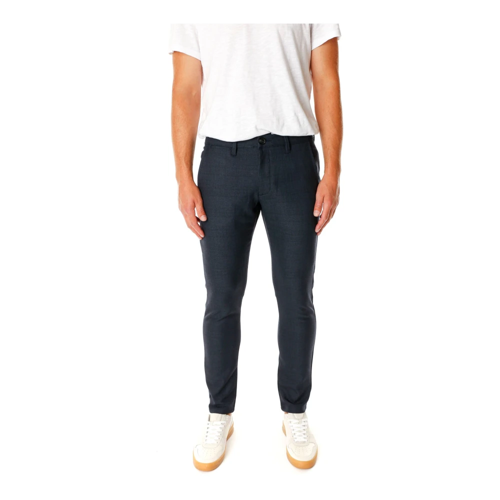 Gabba Klassieke geruite chino-broek Black Heren