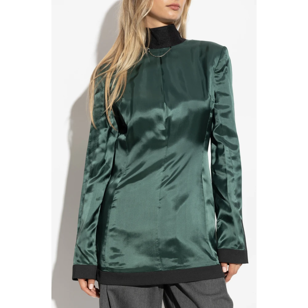 MM6 Maison Margiela Blazer met binnenstebuiten-effect Green Dames