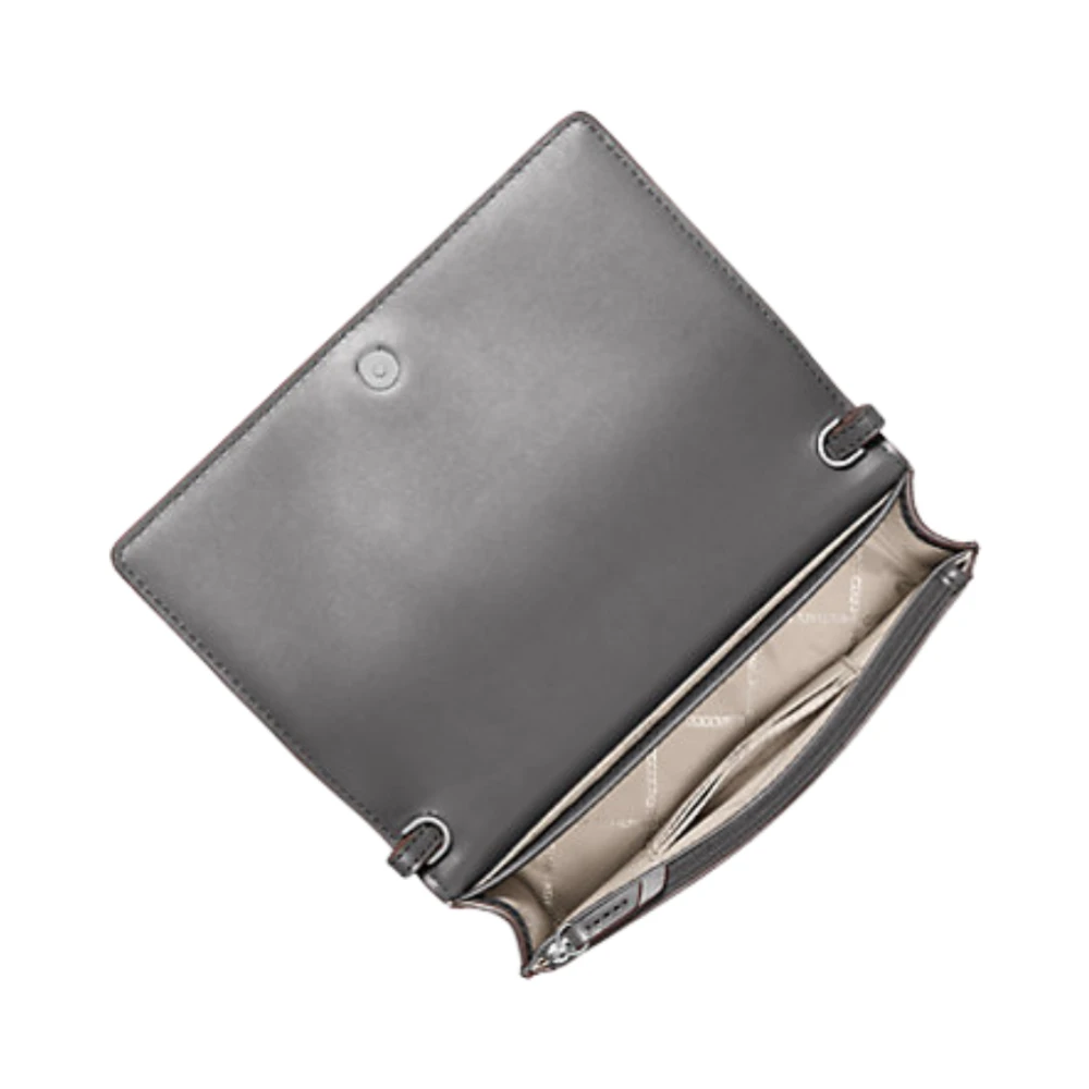 Michael Kors Flap Chain Crossbody Tas in Leisteen Gray Dames