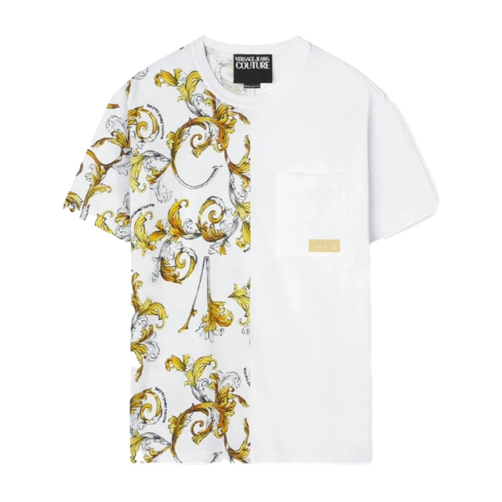 Versace Jeans Couture Bloemenprint Katoenen T-shirt White Heren