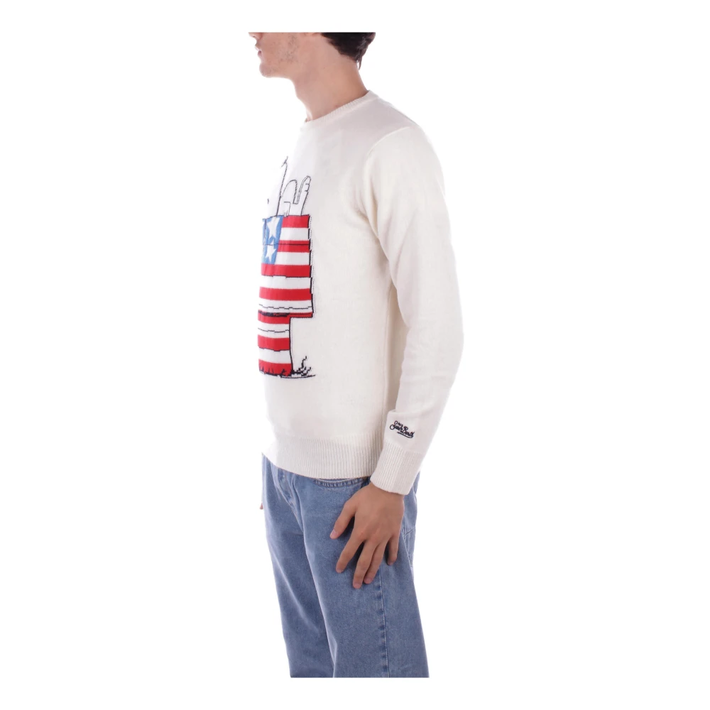 Saint Barth Crème Logo Front Sweater Beige Heren