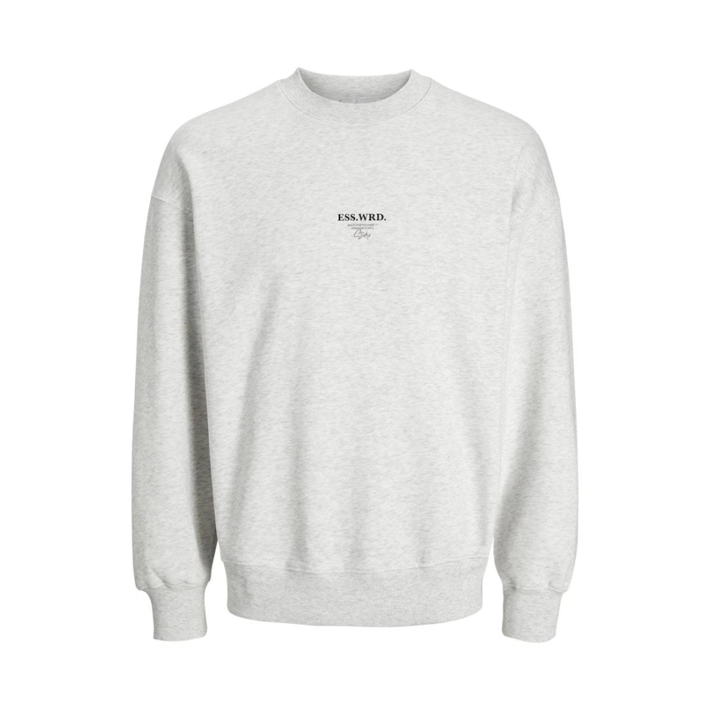 jack & jones Urban Edge Sweat Crew White Melange Gray Heren
