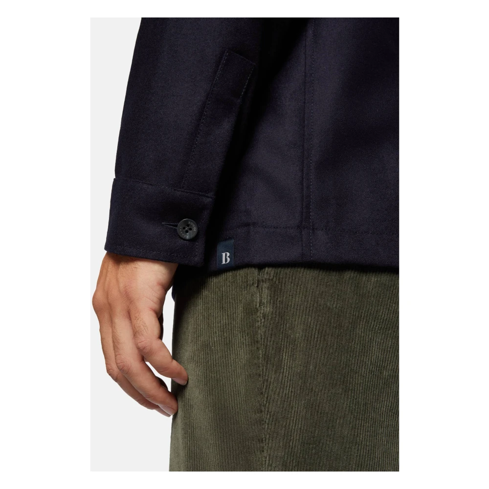 Boggi Milano Link Shirt Jacket Blue Heren