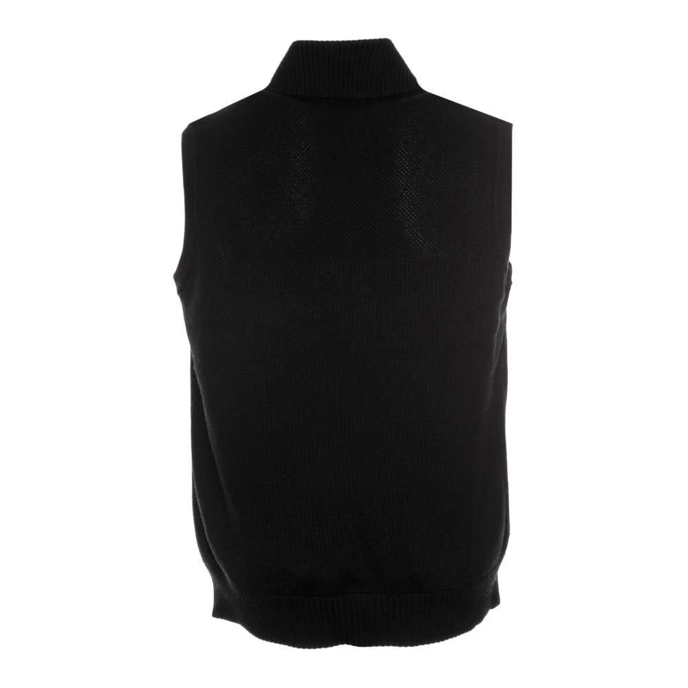 Canada Goose Gebreid Hybride Vest met Opstaande Kraag Black Heren