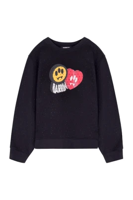Vintage Print Sweatshirt med Strass
