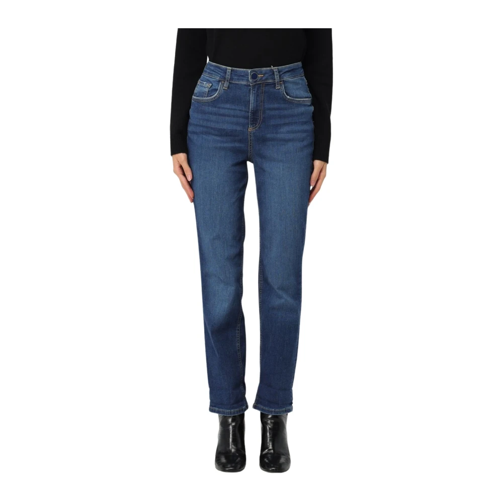 Liu Jo Damen Blau Straight Fit Jeans