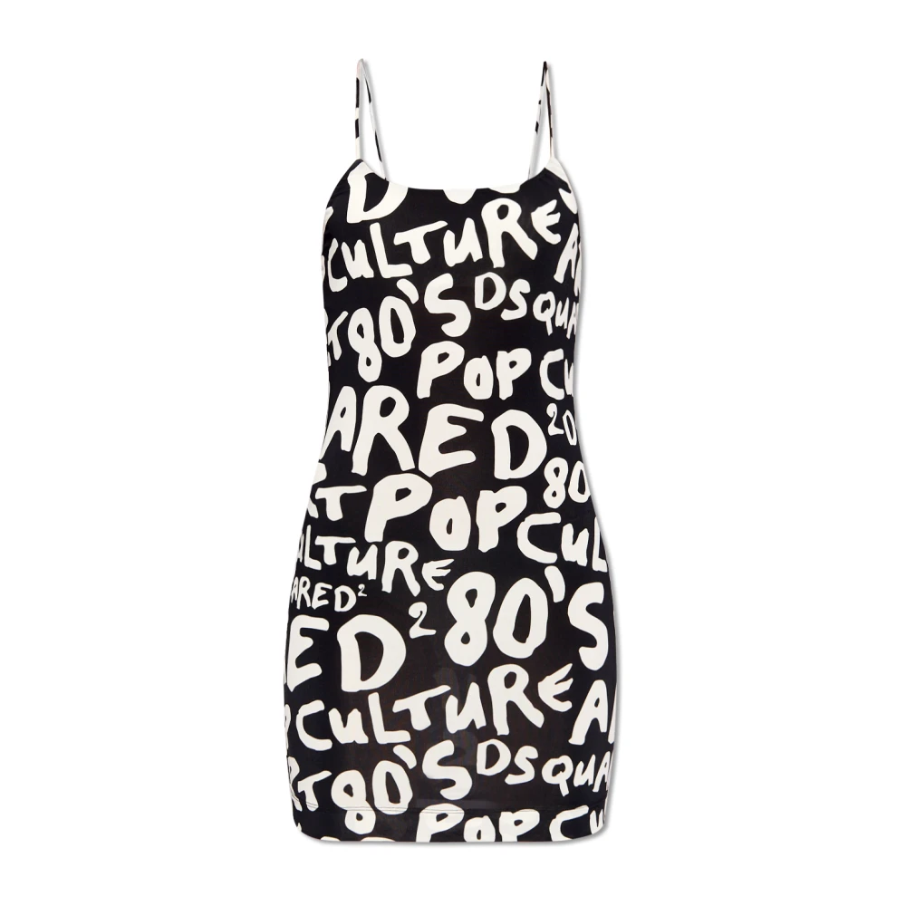 Dsquared2 Pop 80's collectie jurk Black Dames