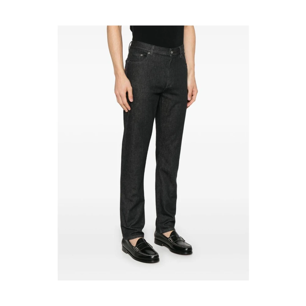 Ermenegildo Zegna Zwarte Klassieke Five-Pocket Jeans Black Heren