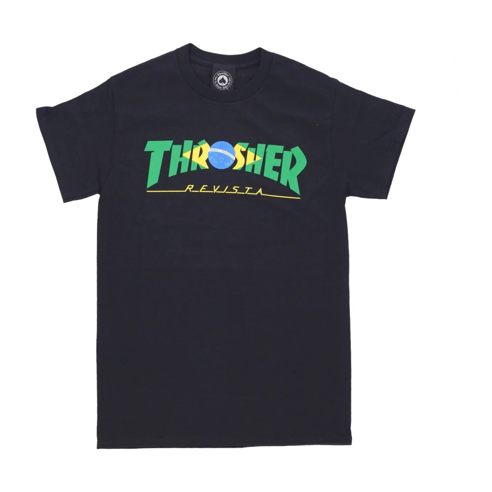 Thrasher Brazil Revista Tee Zwart T-shirt Black Heren