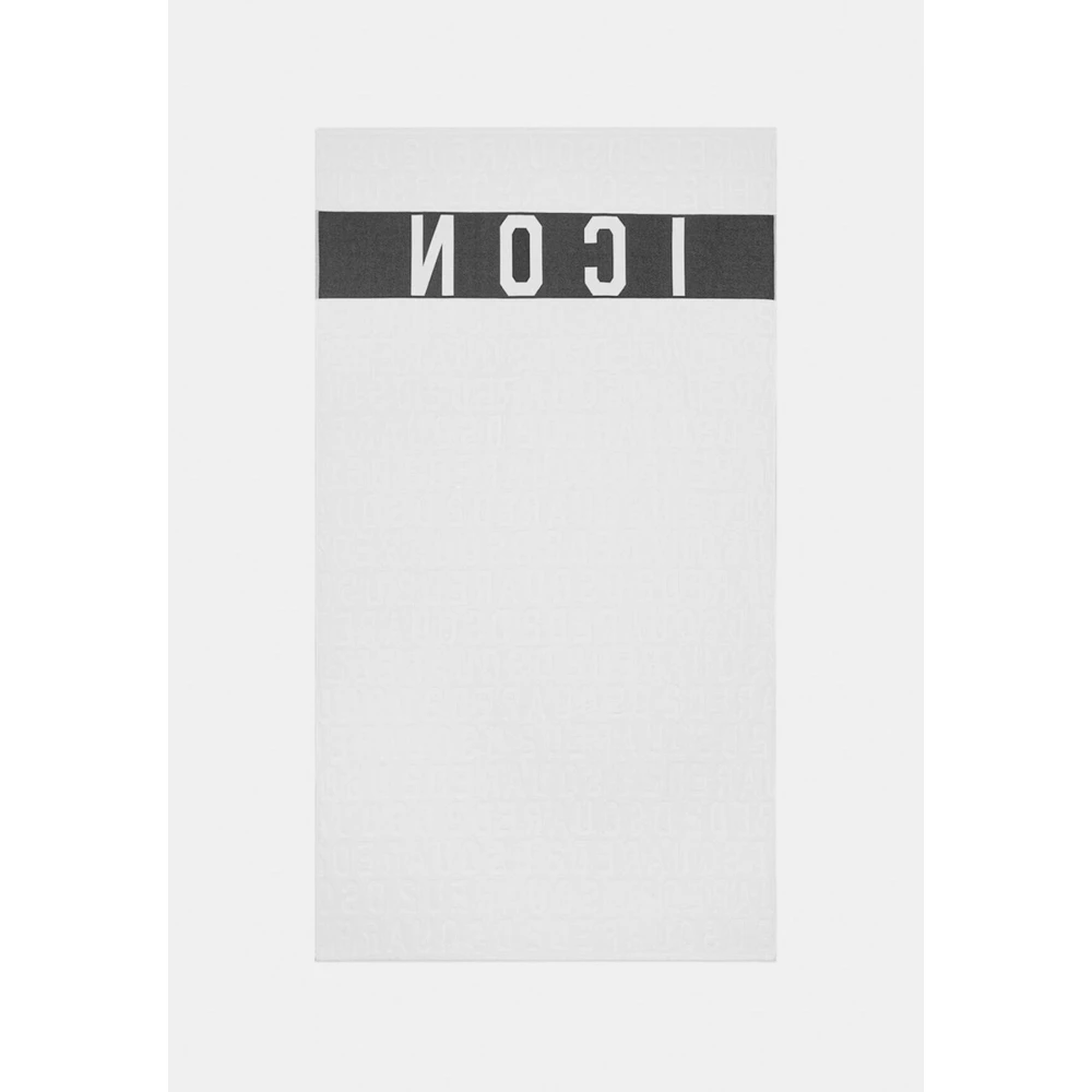 Dsquared2 Icon Handdoek voor Mannen White Heren