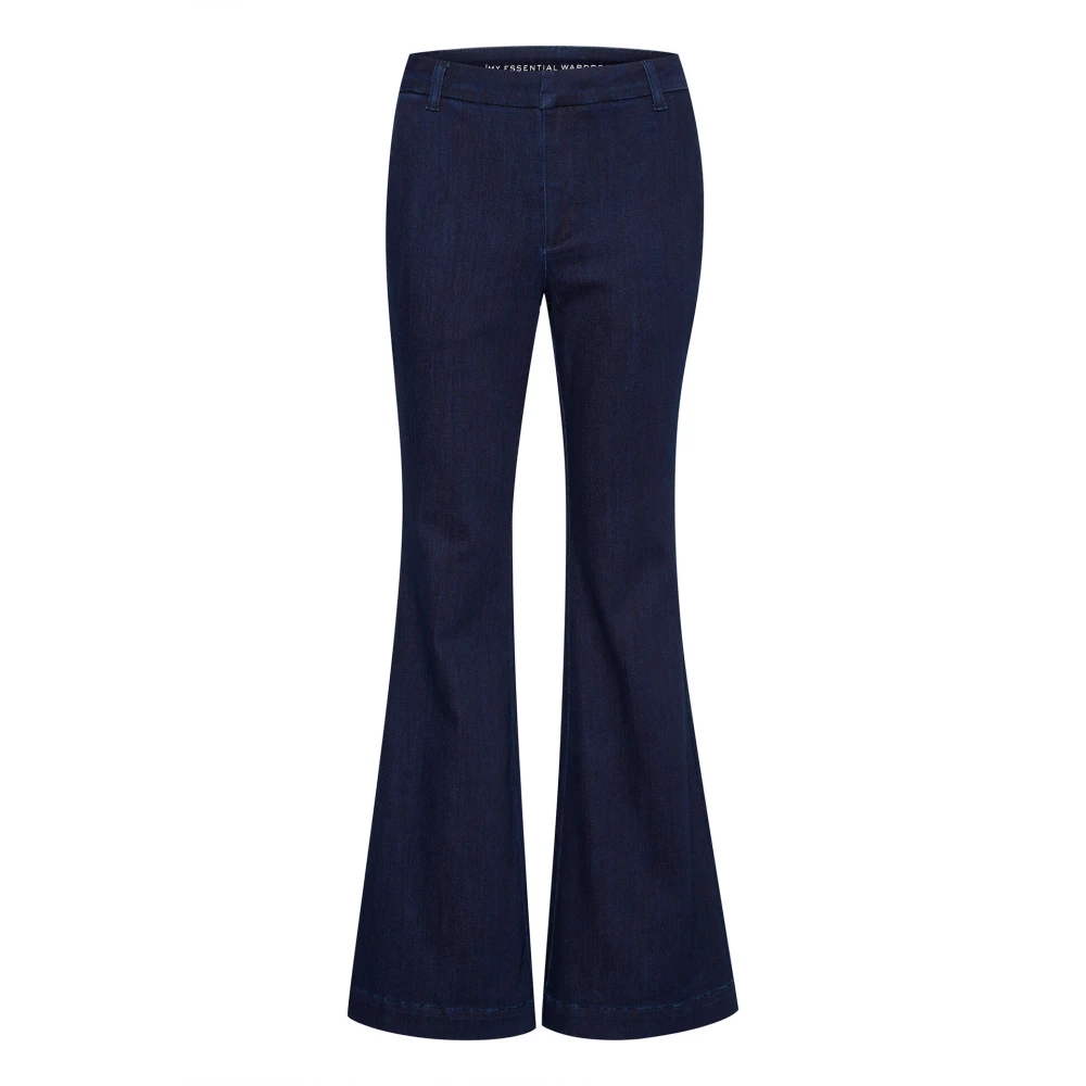 My Essential Wardrobe Flatterende hoge bootcut jeans in donkerblauw Blue Dames
