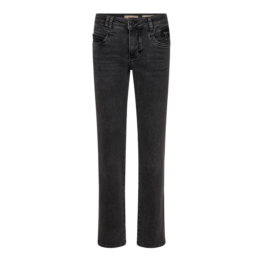 Mos Mosh Women's Gray Mmcarla Naomi Deluxe Jeans - Straight Fit Jeans - W24 - Jeans