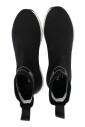 black-elastic-knit-sneakers