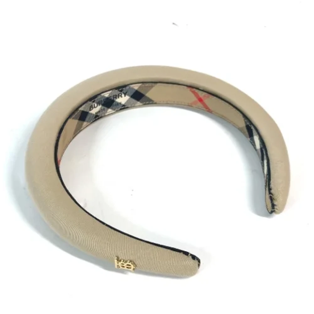 Burberry Vintage Pre-owned Canvas hair-accessories Beige Dames