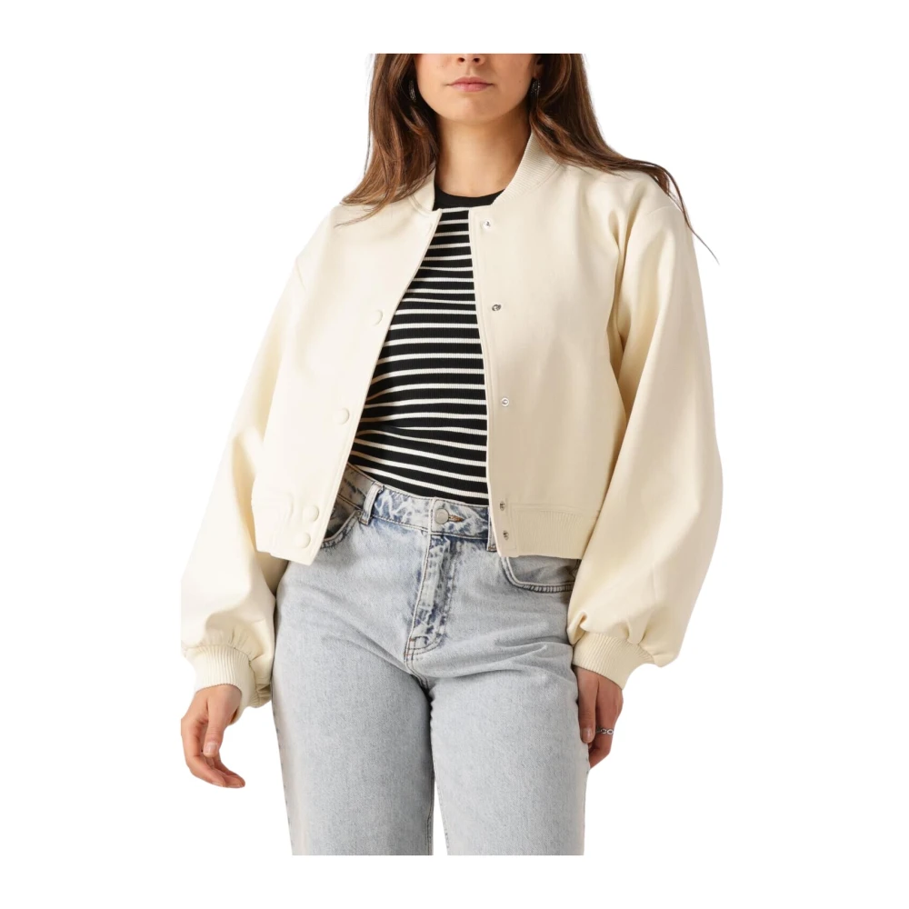 Notre-v Elegante Beige Bomberjack voor Vrouwen Beige Dames
