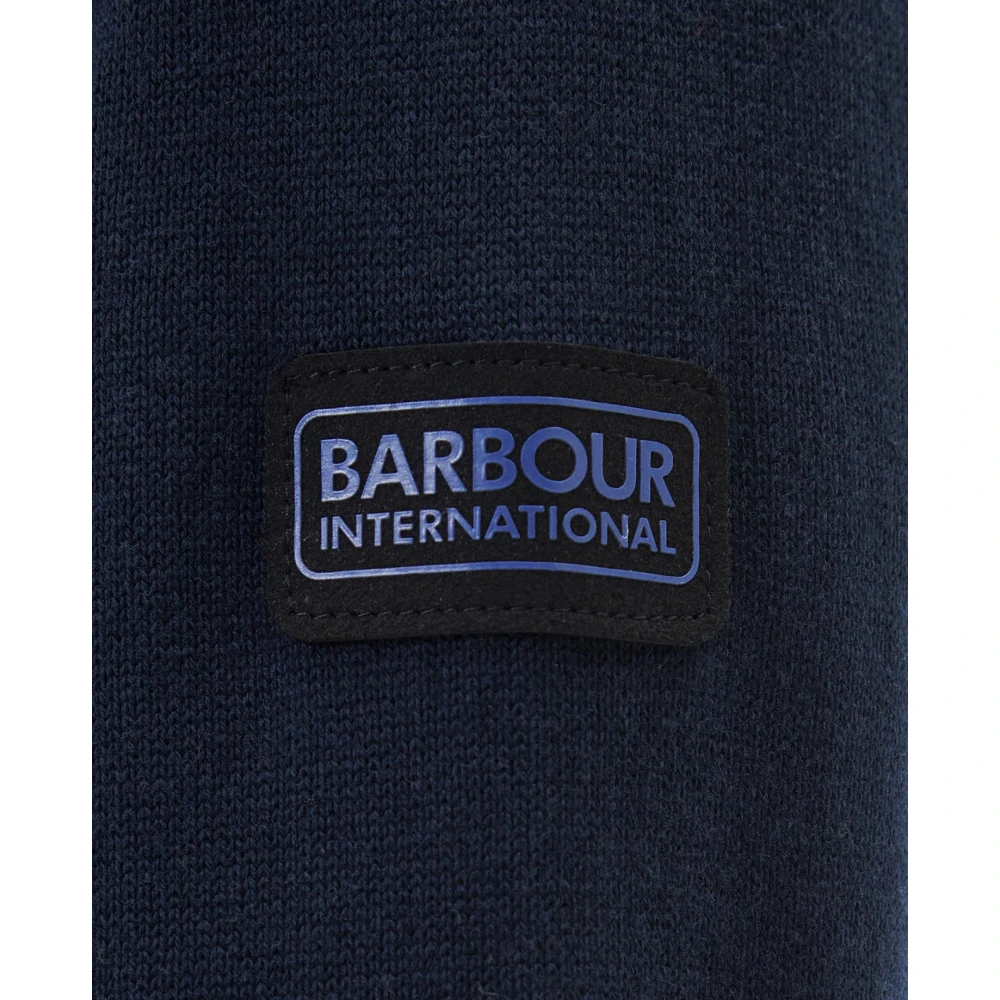 Barbour Katoenen Crew Neck Sweater in International Navy Blue Heren
