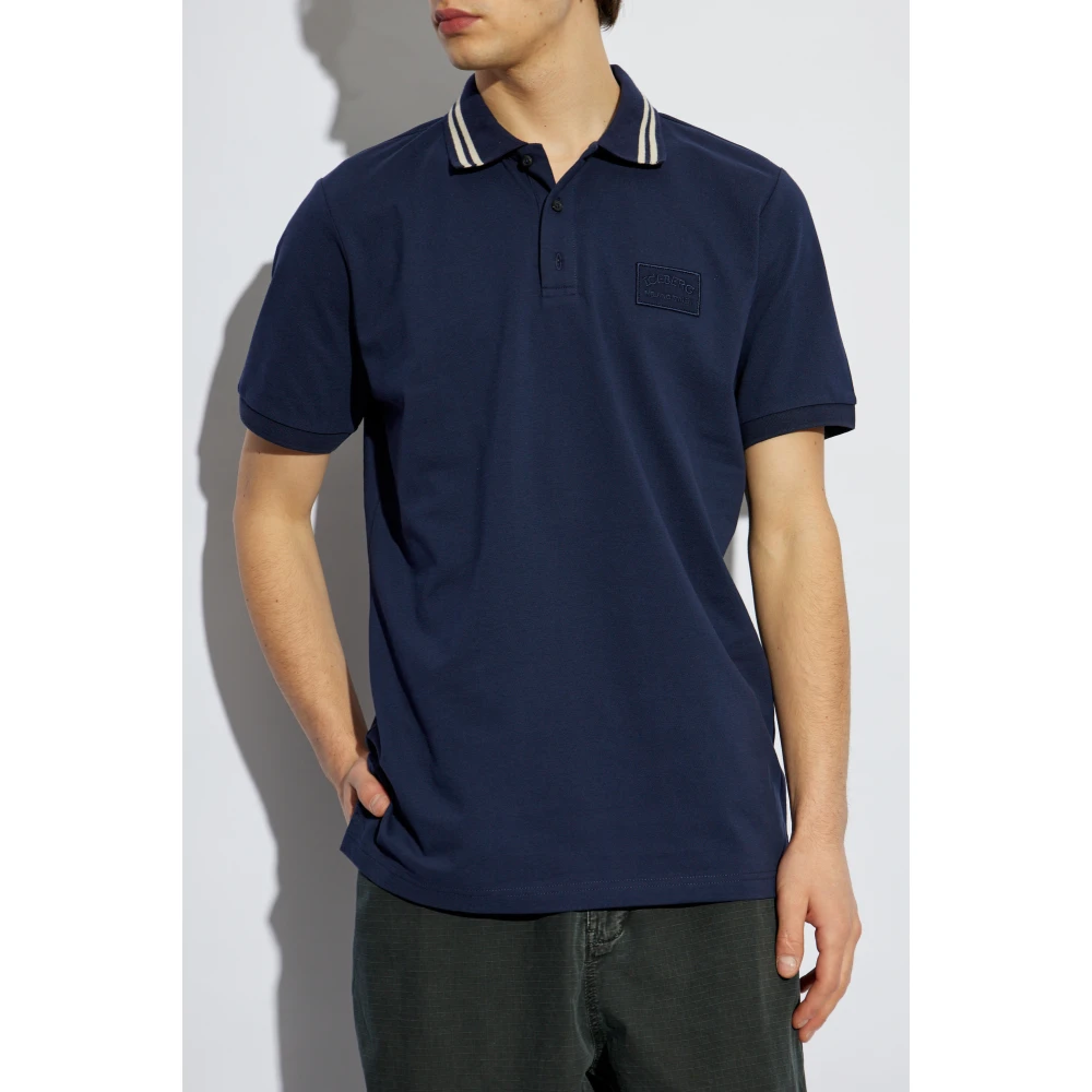 Iceberg Polo met logopatch Blue Heren