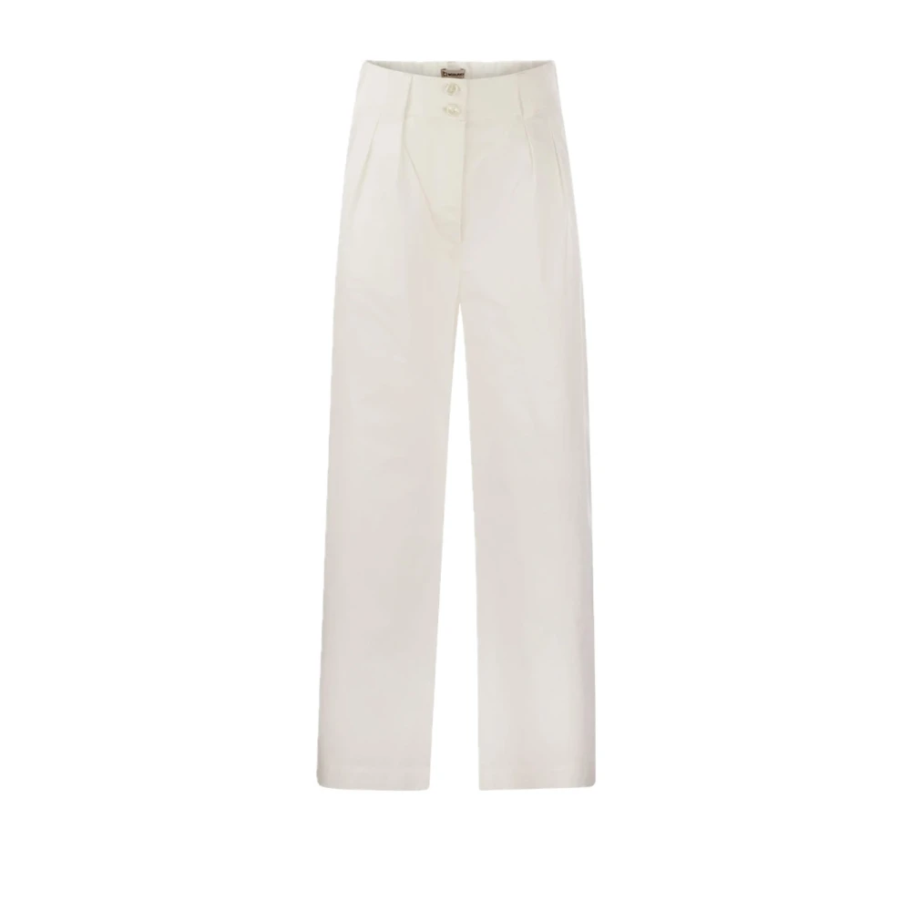 Woolrich Zachte katoenen broek Glamour Touch White Dames