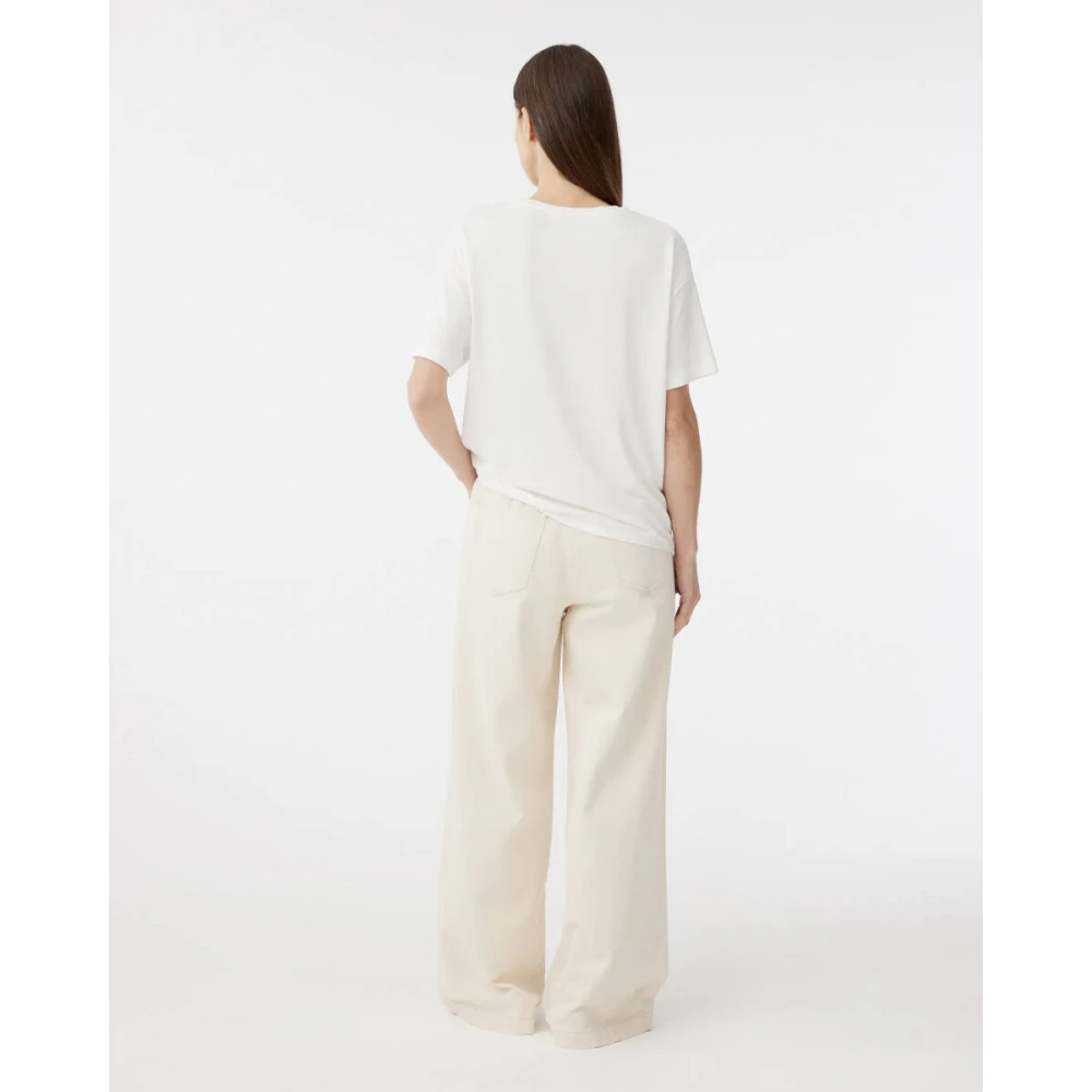 Knit-ted Hazel T-shirt in gebreide stijl White Dames