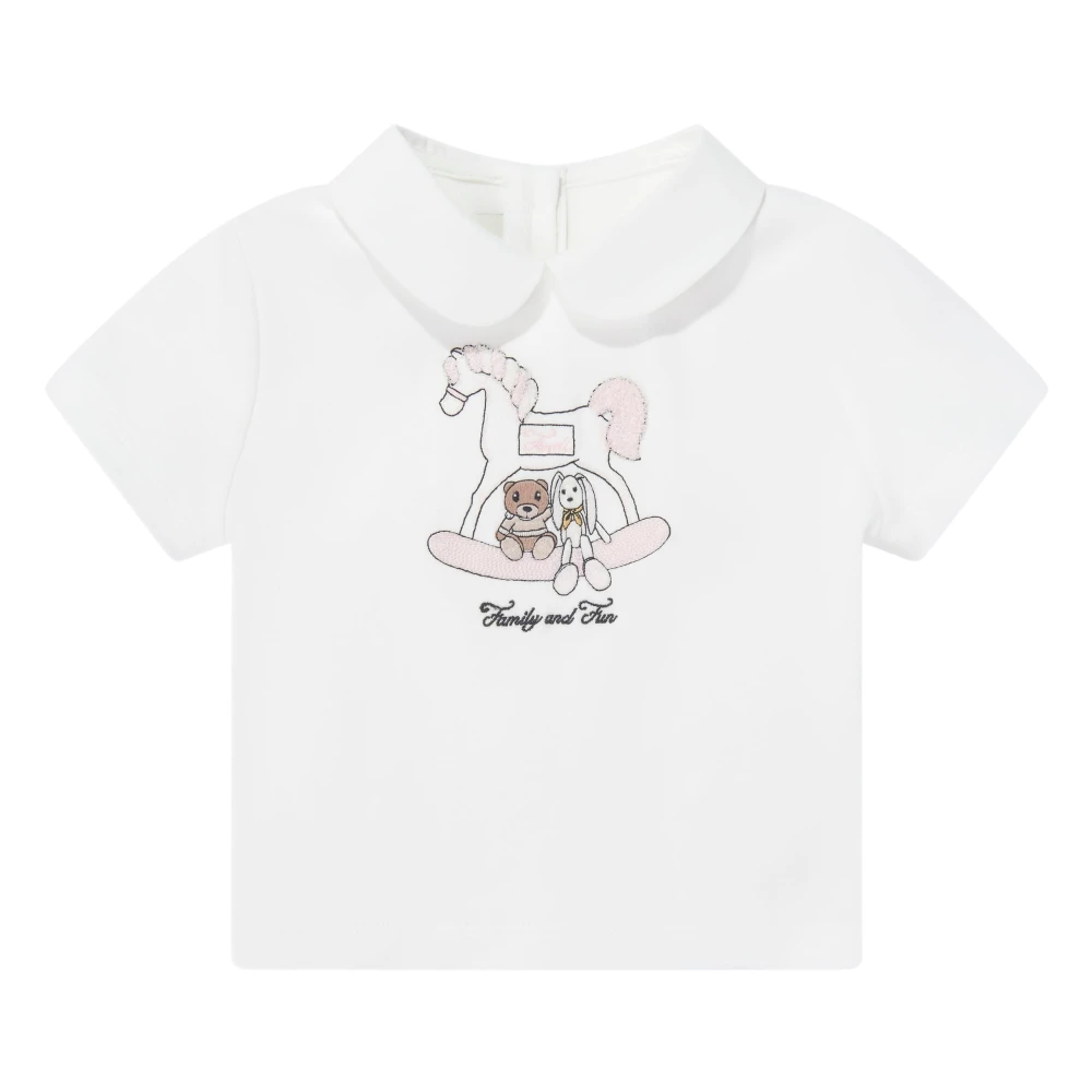 Fendi Girls White Rocking Horse T-Shirt - Kids Short Sleeve T-Shirts - 6 M - Kids