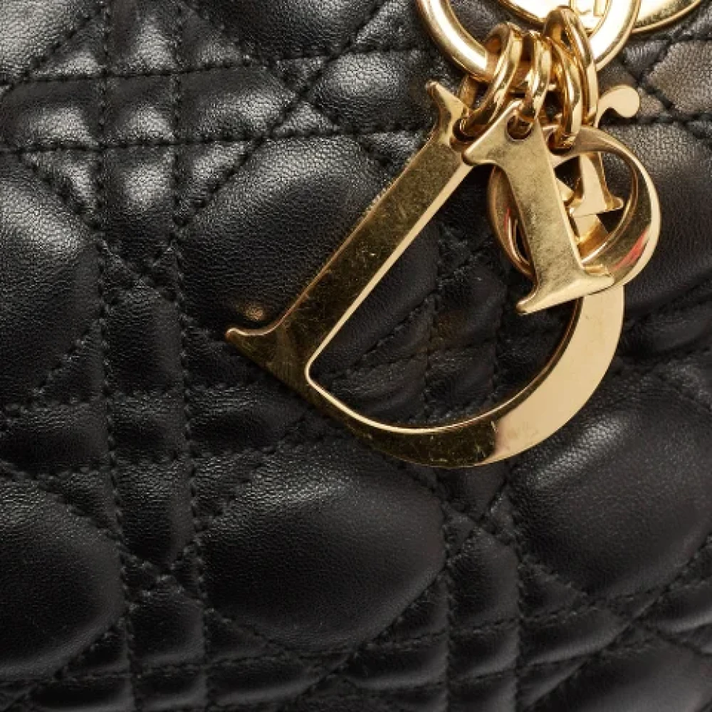 Dior Vintage Pre-owned Leather totes Black Dames