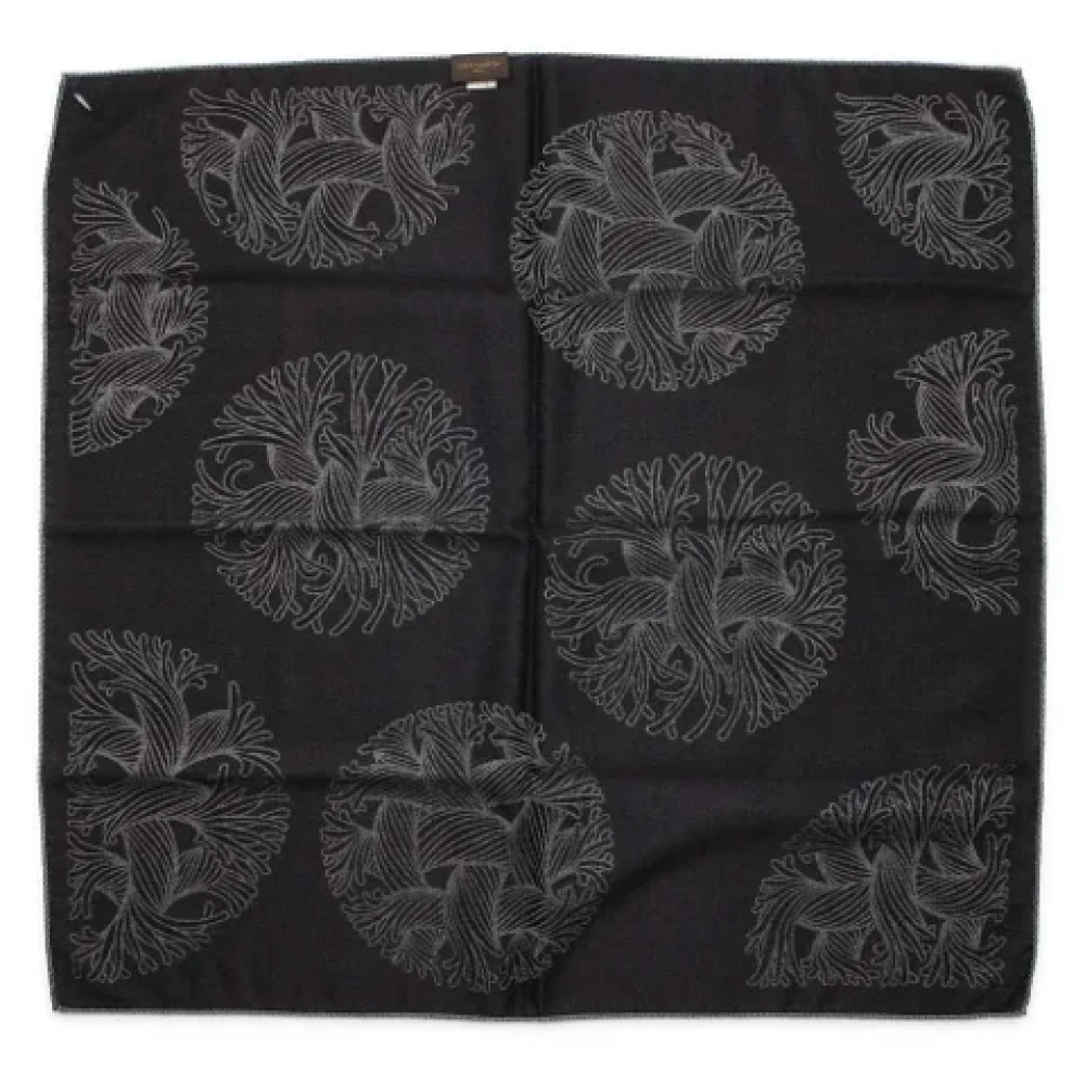 Louis Vuitton Vintage Pre-owned Silk scarves Gray Dames