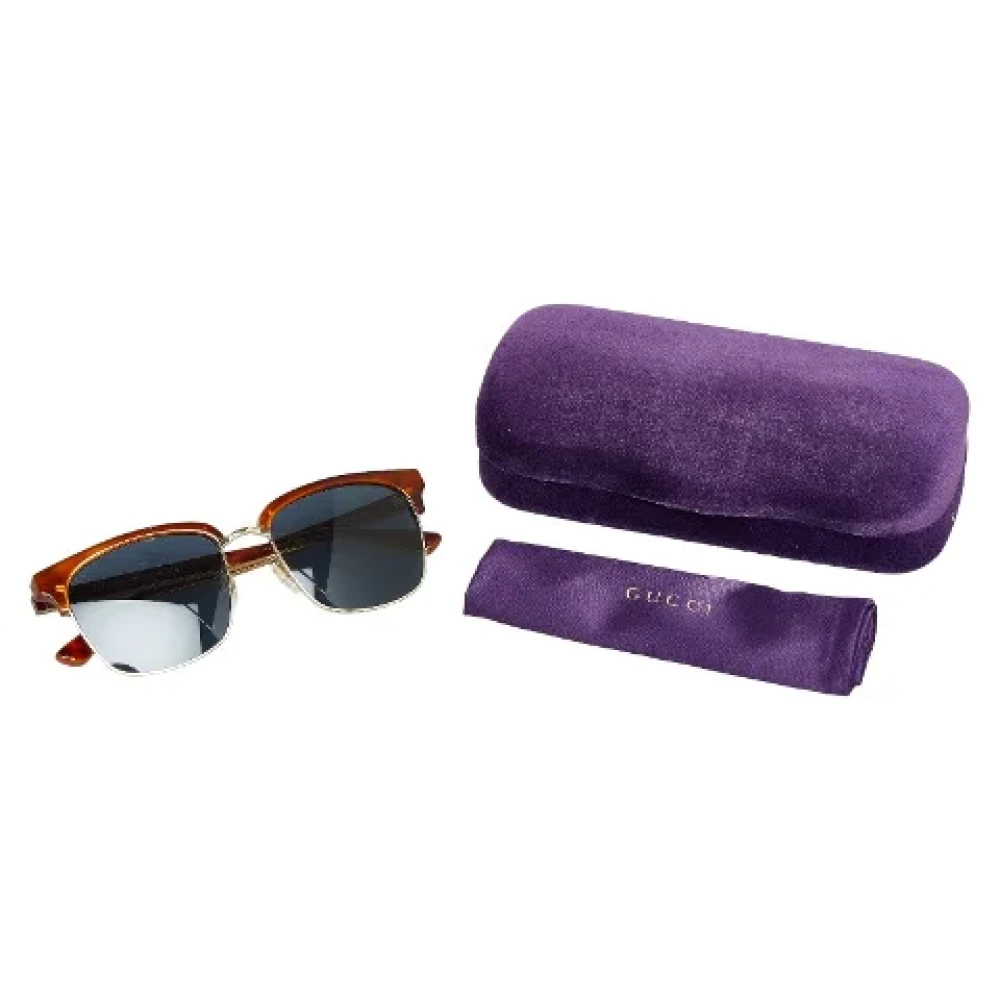 Gucci Vintage Pre-owned Plastic sunglasses Brown Dames