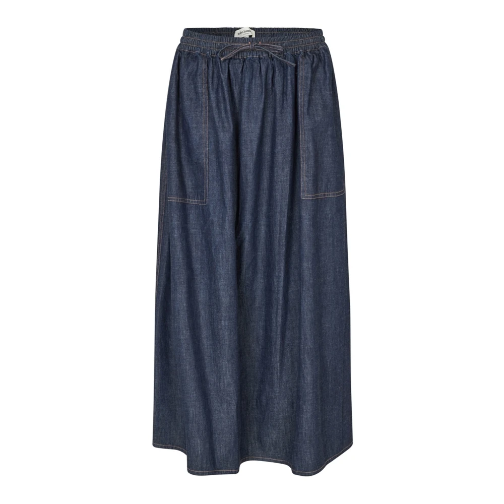 Lollys Laundry Denim Maxi Kjol Blå Stilren Bekväm Blue, Dam