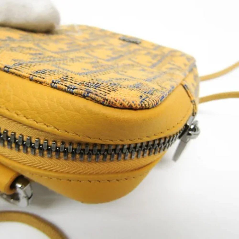 Dior Vintage Pre-owned Leather pouches Yellow Dames