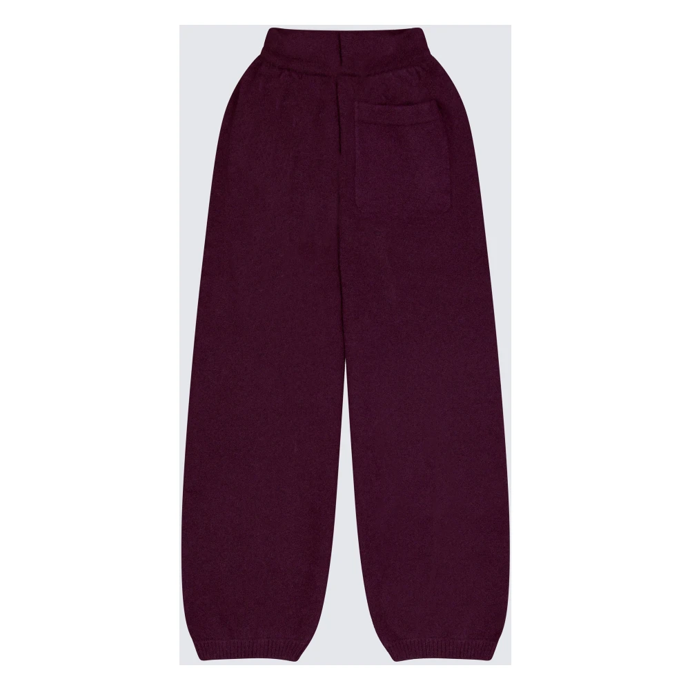 Laneus Sportieve Cashmere Zijden Broek Purple Dames