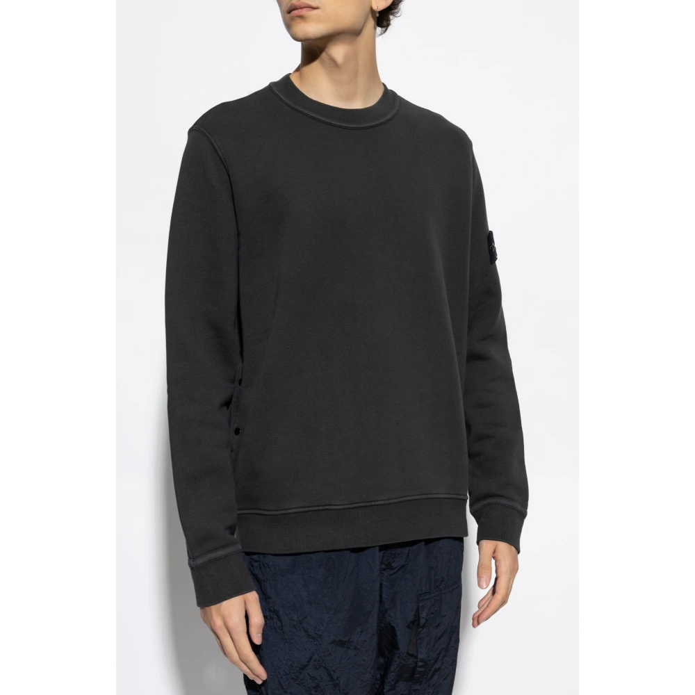 Stone Island Sweatshirt met logo Gray Heren