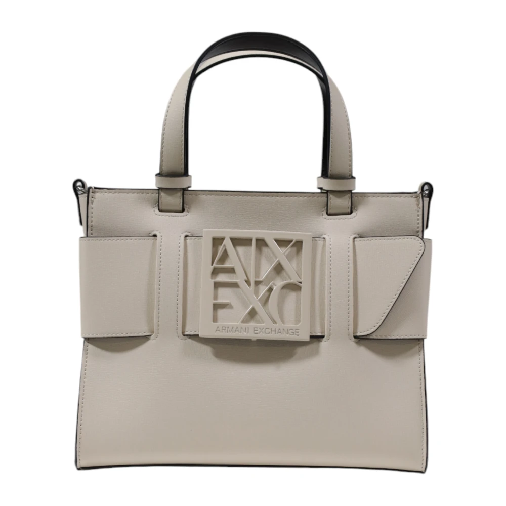 Armani Exchange Stijlvolle Dames Middelgrote Tassen Collectie Beige Dames