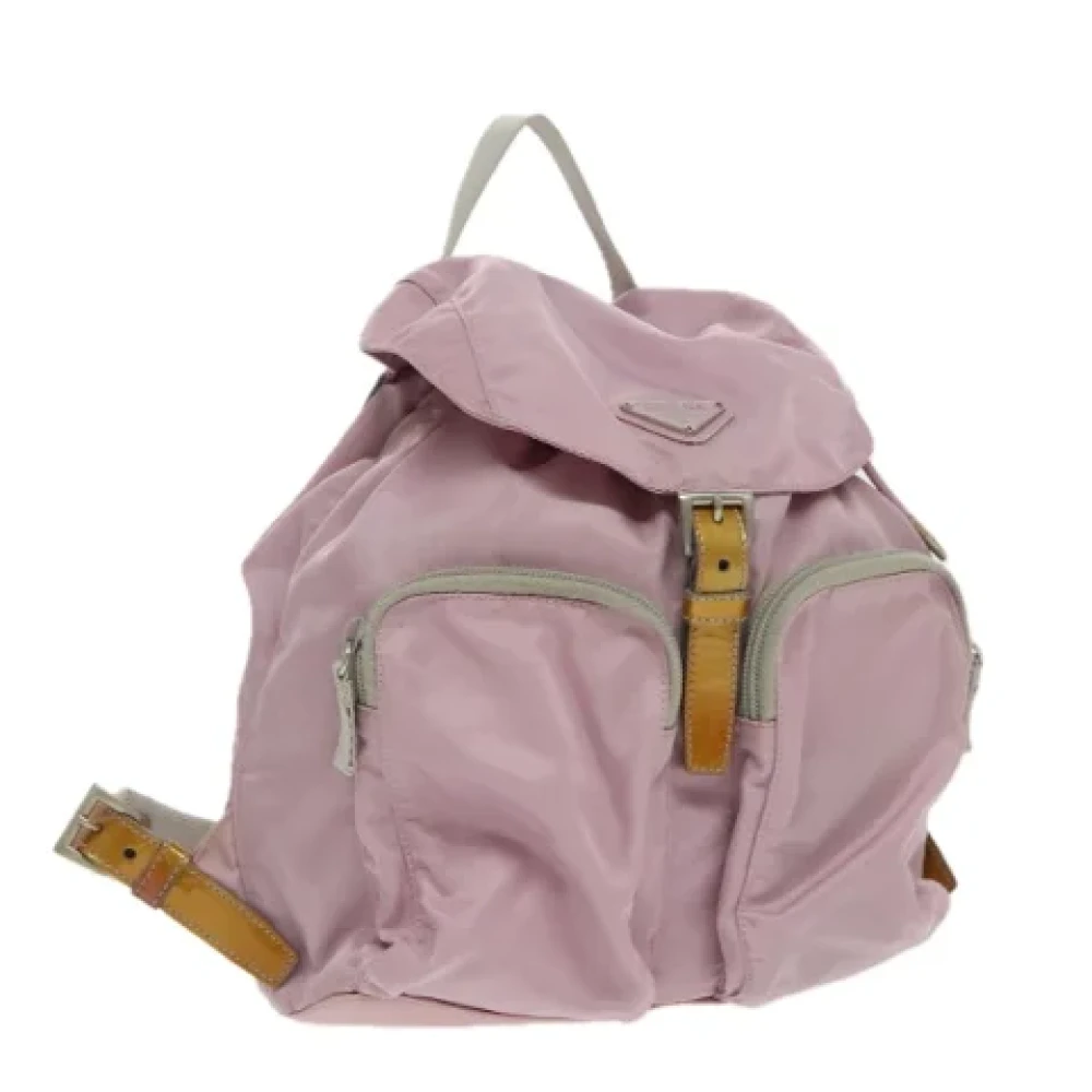 Prada Vintage Pre-owned Nylon backpacks Pink Dames