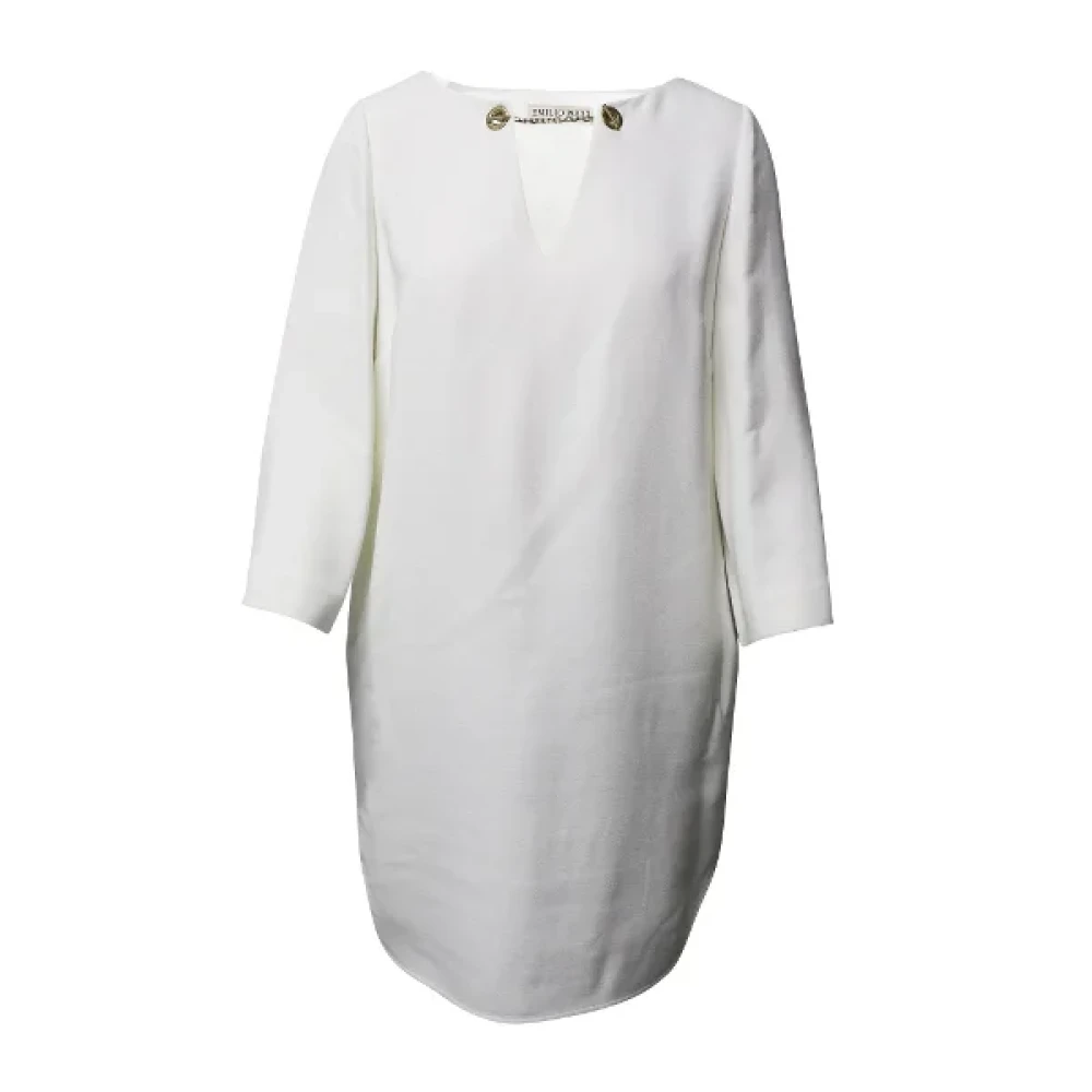 Emilio Pucci Pre-owned Silk dresses White Dames