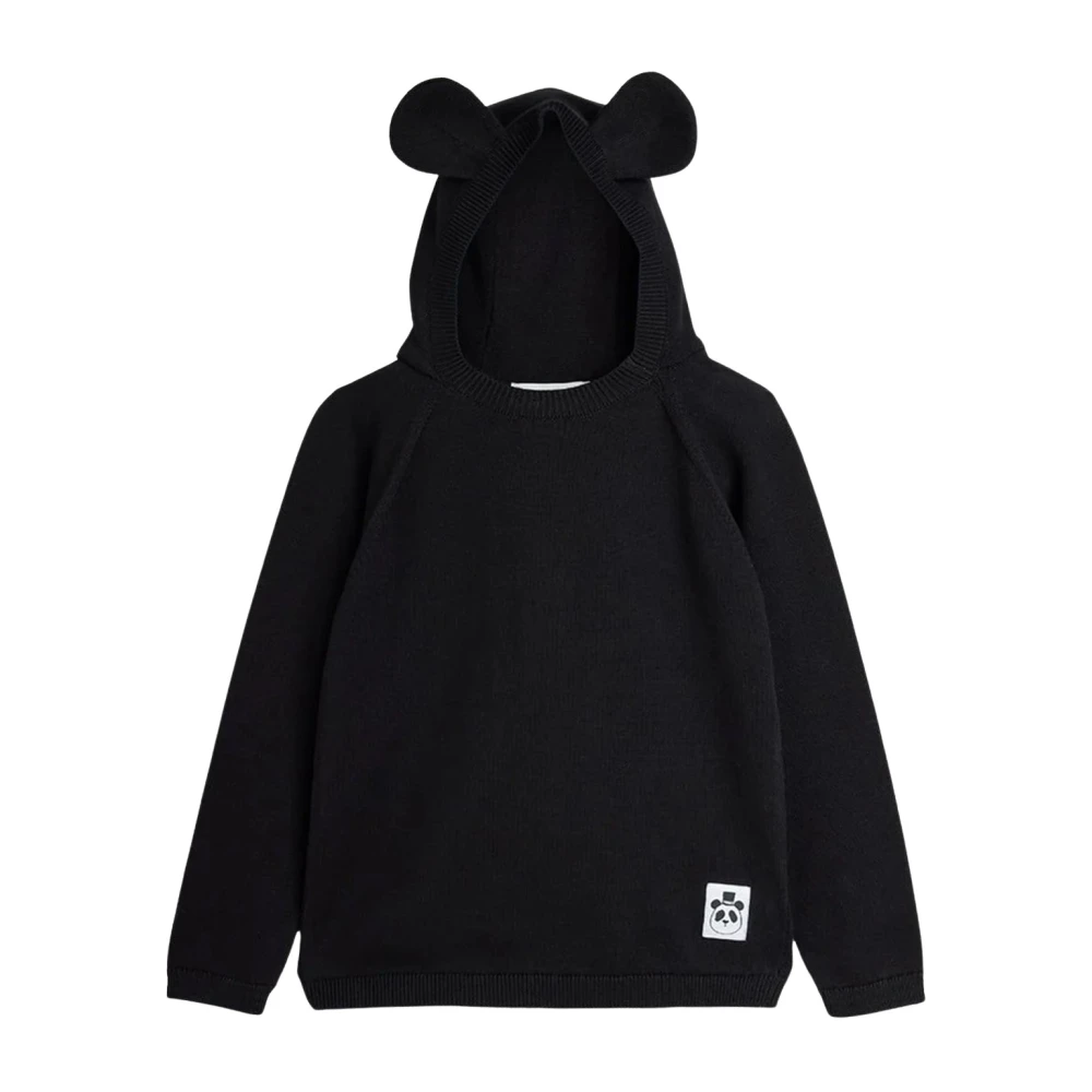 Mini Rodini Hooded Jumper - Unisex - Kids Knitwear - Black - 6 Y | 116 Cm - Kids