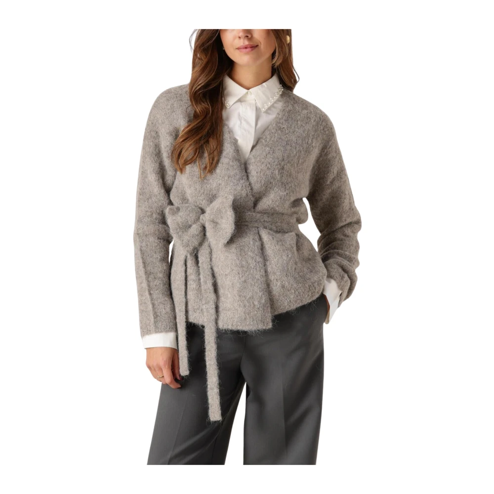 Selected Femme Grijze Strik Cardigan Gray Dames