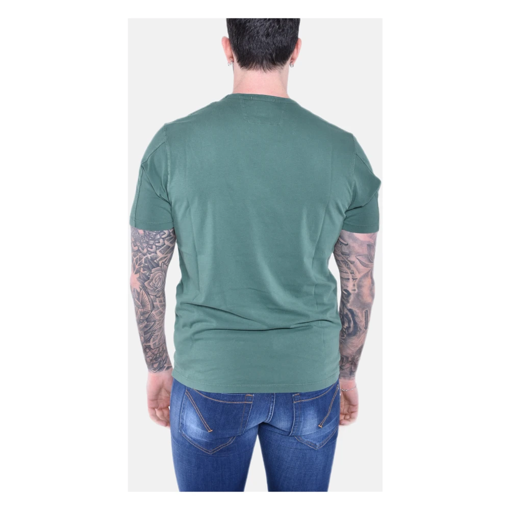 C.P. Company Eenden Groen Logo T-shirt Ss24 Green Heren