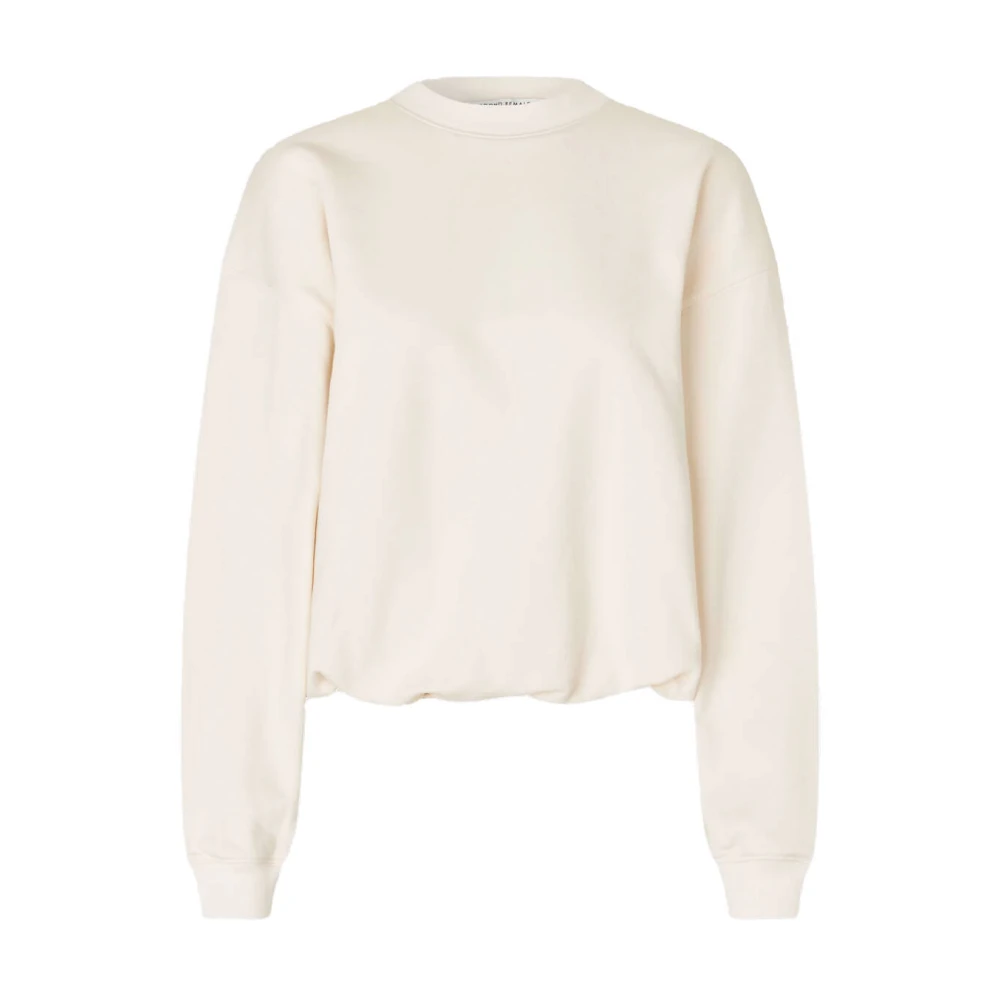 Second Female Abadell Balloon Sweatshirt Second Dames White Dames