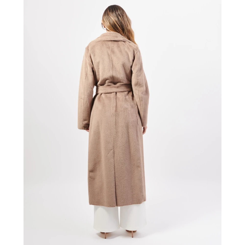 Guess Beige Faux Fur Lange Jas Beige Dames