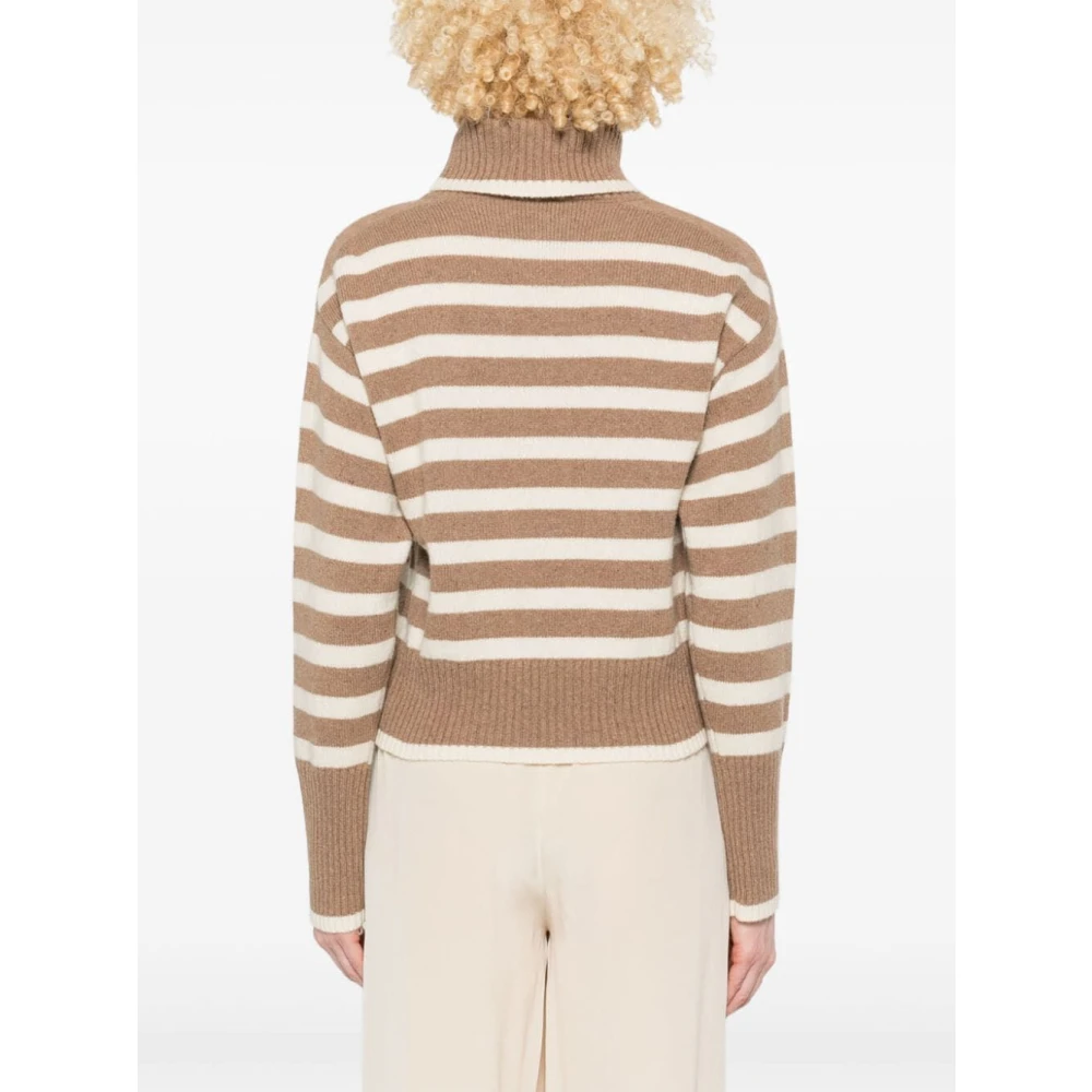 Semicouture Woestijn Ivoor Dolcevita Odette Top Brown Dames