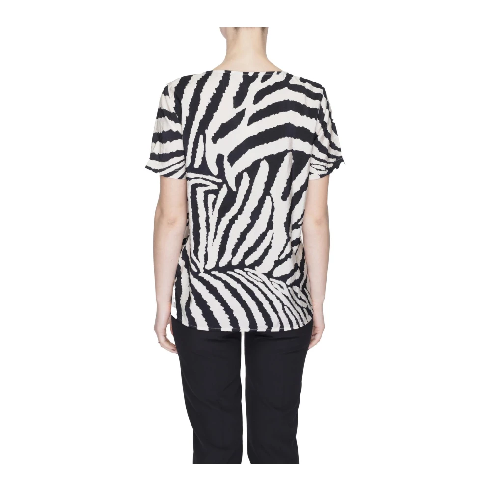 Jacqueline de Yong Luipaardprint Beige T-shirt Multicolor Dames