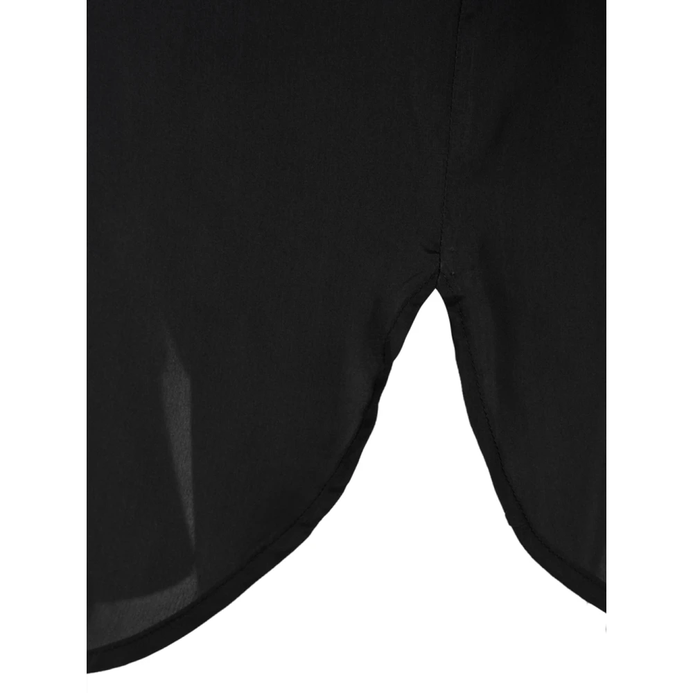 Douuod Woman Zwarte Brioche Shirt Black Dames