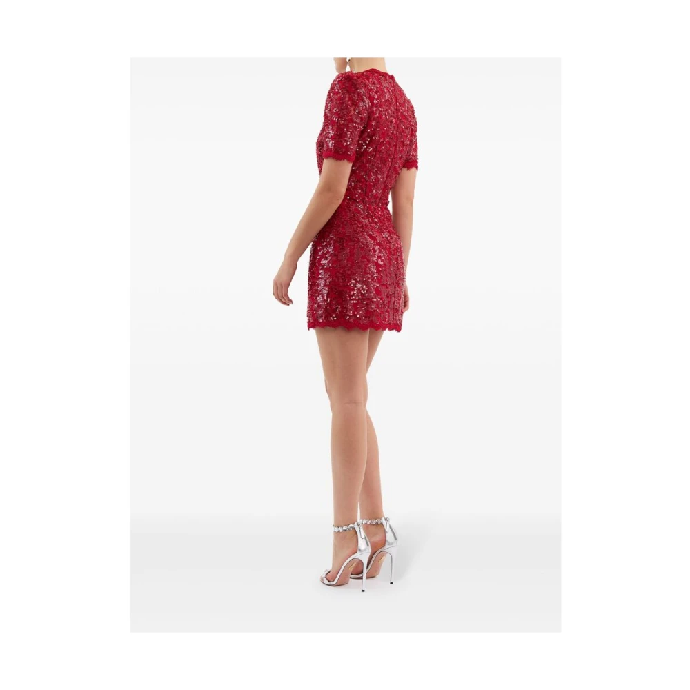 Rebecca Vallance Bloedrode Kant Paillettenjurk Red Dames