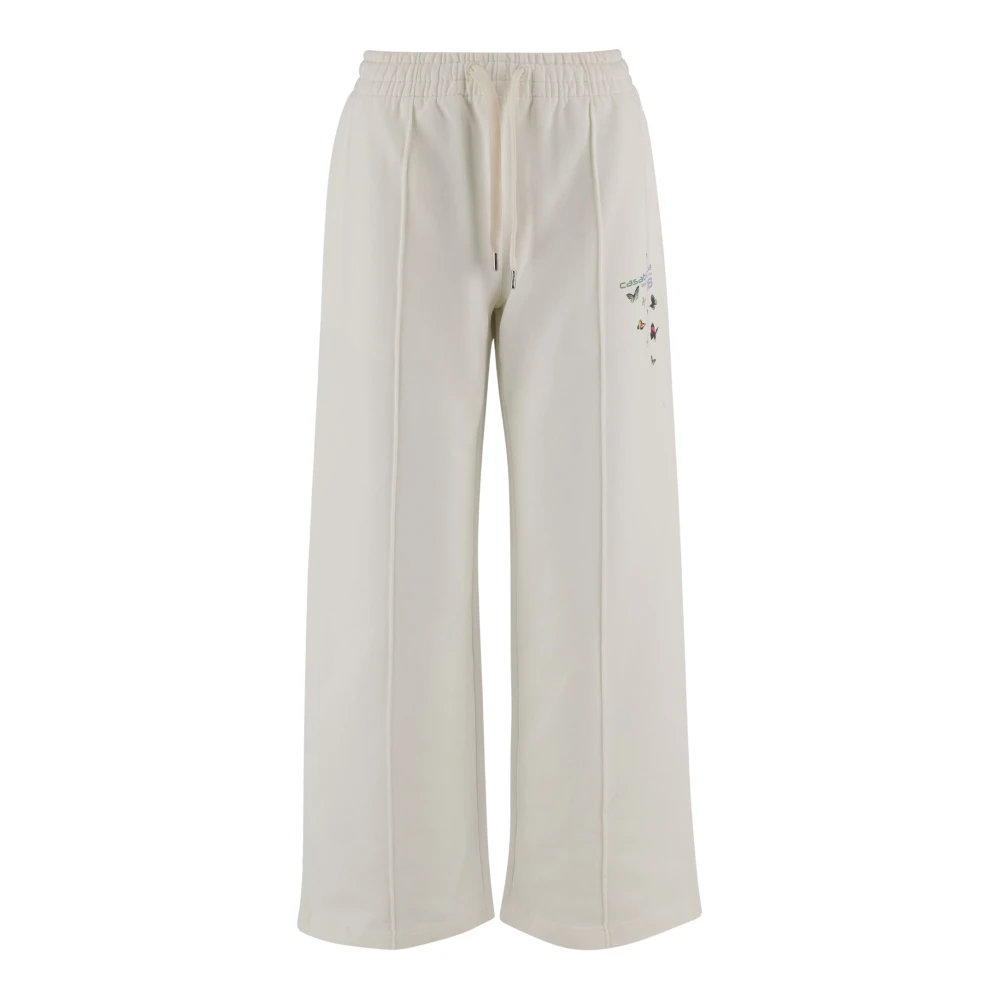 Casablanca Women's White Trousers - Wide Trousers - M - Trousers