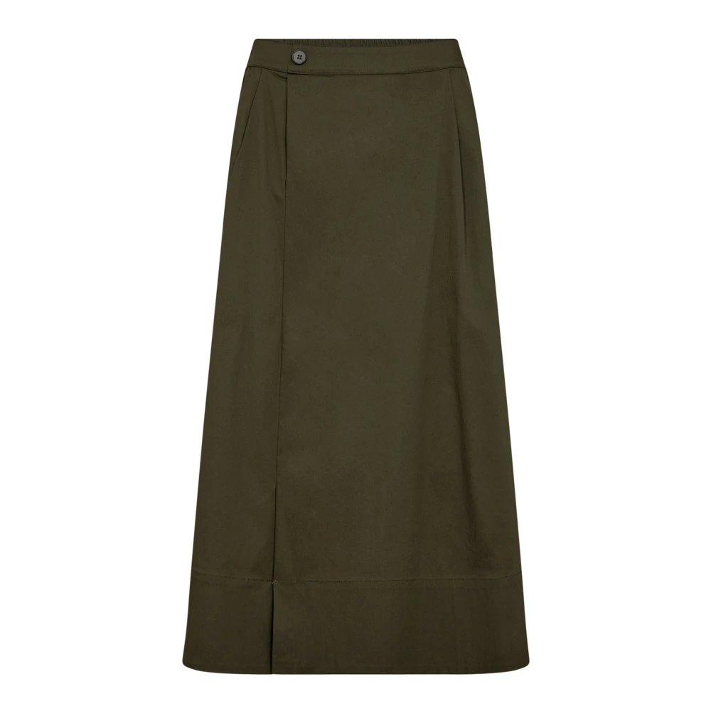 Co'couture Women's Green Cottoncc Crisp Midi Skirt - Midi Skirts - M - Skirts